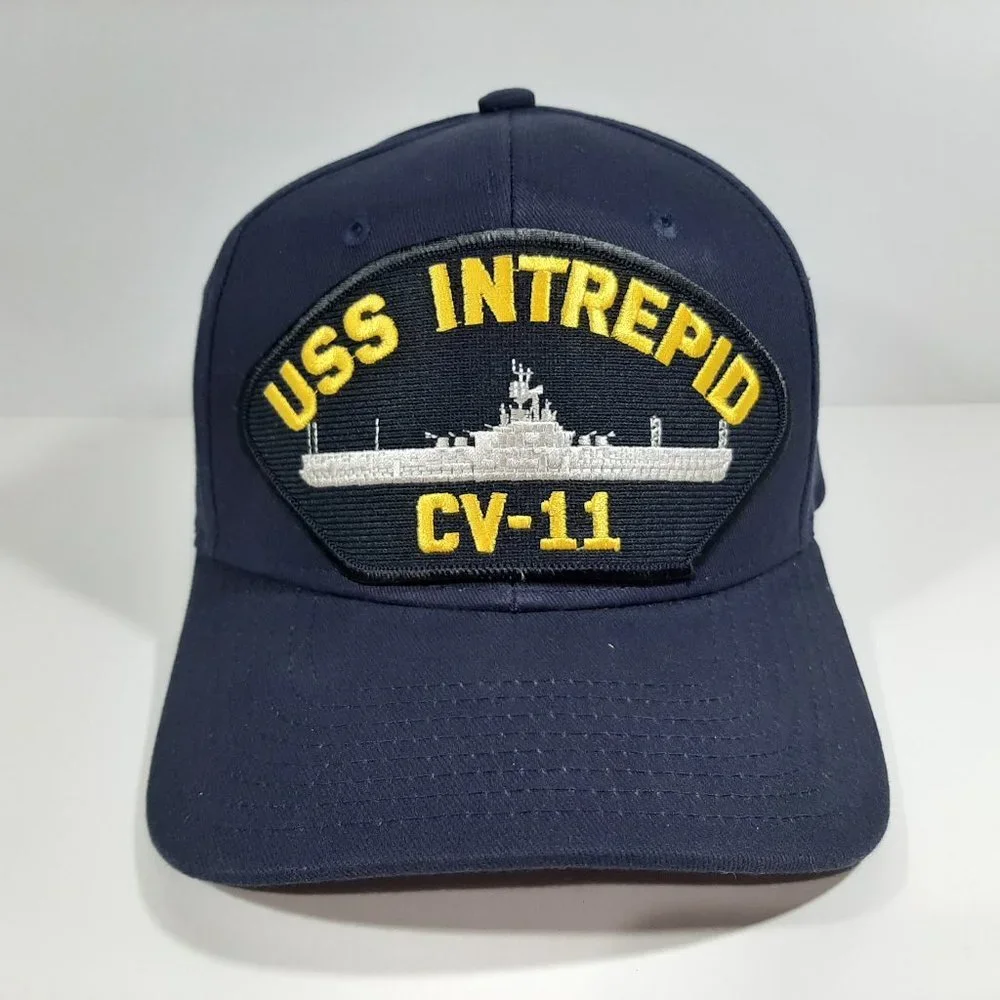 USS Intrepid CV-11 Embroidered Patch Hat Baseball